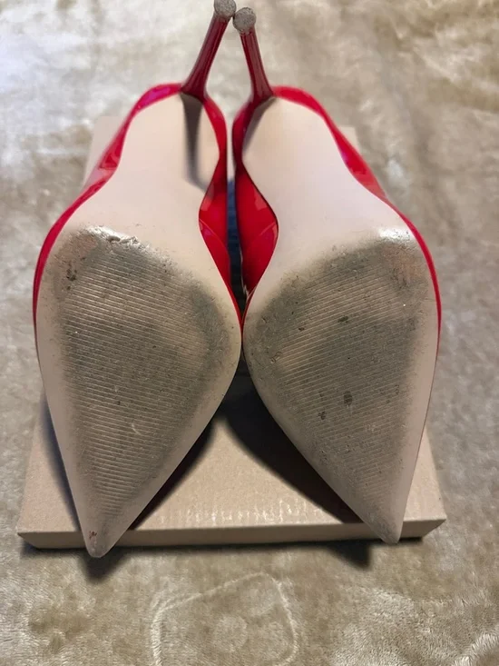 Steve Madden Red Patent Pointed Toe Stiletto Pumps - Picture 7 of 9